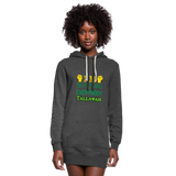Rooting for Everybody Tallawah Sexy Comfy Hoodie Dress - heather black