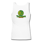 Straight Outta Jamaica  & Tallawah Back N Front Ladies Fitted Tank - white