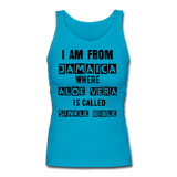 Tallawah Sinkle Bible Fitted Tank (Back and Front) - turquoise
