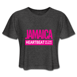 Heartbeat ....Women's Cropped T-Shirt - deep heather