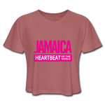 Heartbeat ....Women's Cropped T-Shirt - mauve