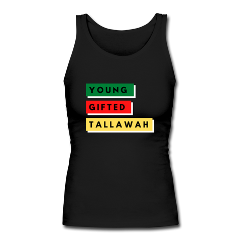 Young.  Gifted. Black.  Ladies Fitted T-shirt - black