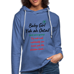 The Nicole Oxtail Affirmation Hoodie - heather Blue