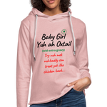The Nicole Oxtail Affirmation Hoodie - cream heather pink