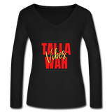 Tallawah Vibes Long Sleeve Ladies T - black